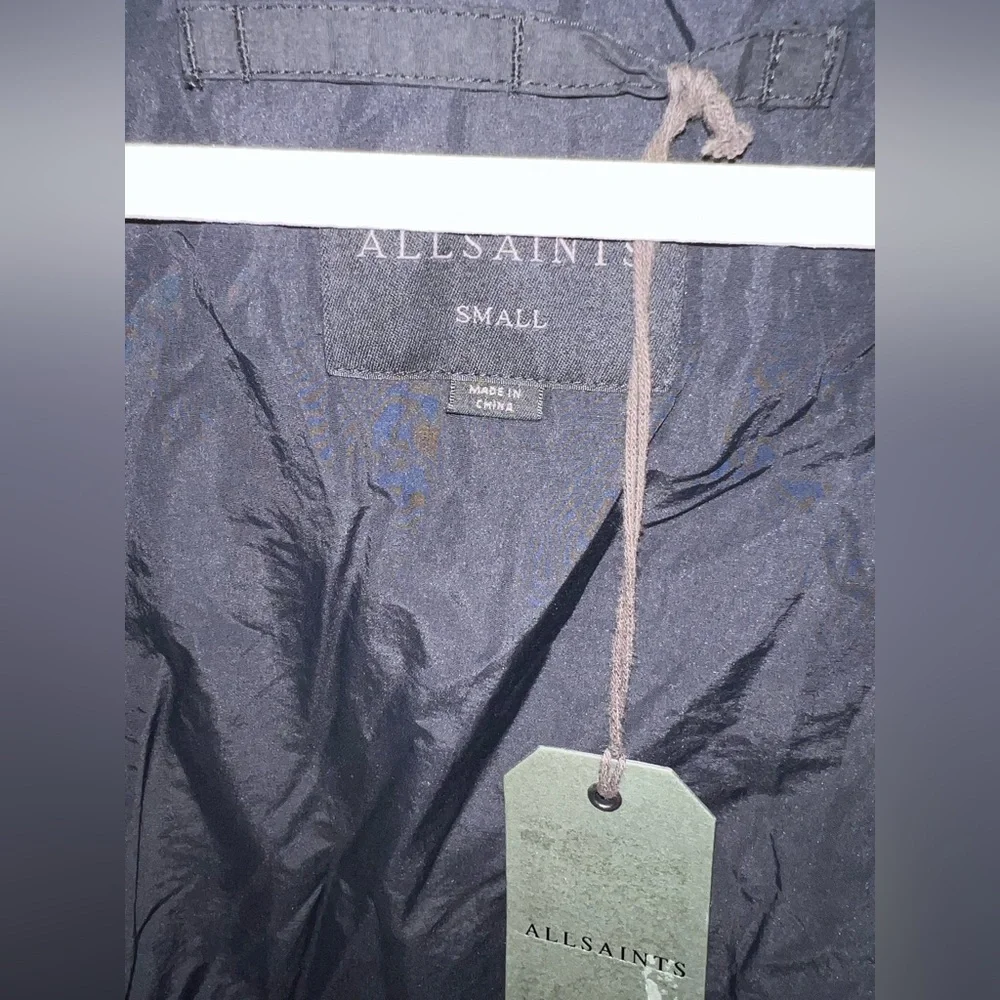 ALLSAINTS Jiro Quilted Bomber Jacket in Koto Black Size Small New - Picture 11 of 14